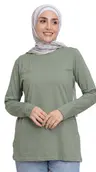 تيشيرت نسائي سادة بأكمام طويلة